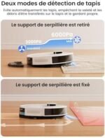Lefant M2 Plus Robot Aspirateur Laveur 6000Pa avec Station Vidage Automatique Poussière – Image 5
